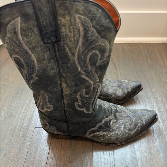 Dan Post Leather Cowboy Boots - Picture 2 of 7